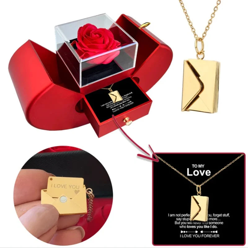 Eternal Rose -CYGlobal ™  Heart  Box with message