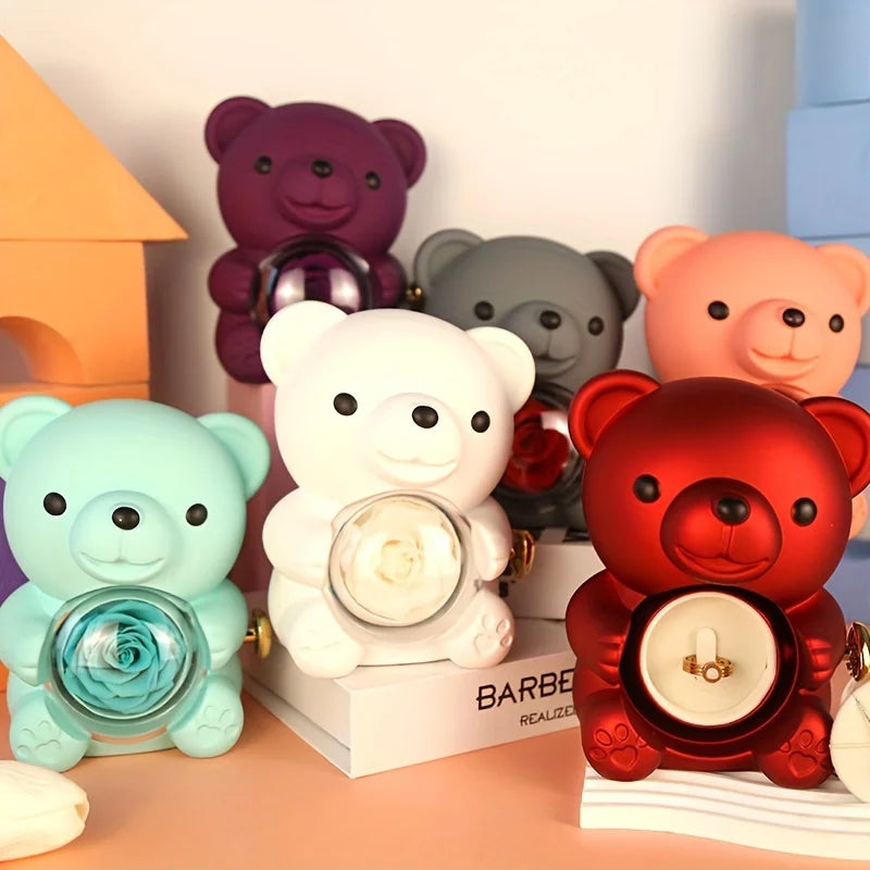 Eternal Rose -CYGlobal ™ -Bear  Box Necklace with message