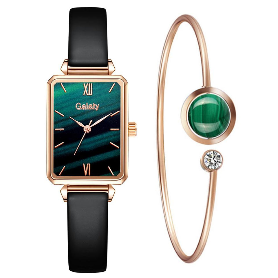 DUO QUARTZ WATCH & BRACELET  GOLDEN DIAMOND