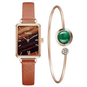 DUO QUARTZ WATCH & BRACELET  GOLDEN DIAMOND