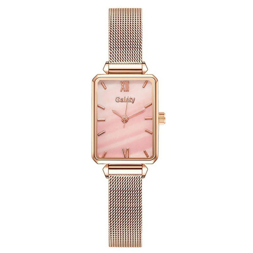 DUO QUARTZ WATCH & BRACELET  GOLDEN DIAMOND